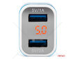 Nabíječka do auta 2x USB + voltmetr TEST-04 AMiO-01028