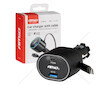 Nabíječka do auta Quick Charge s navíjecím kabelem AMiO-04176