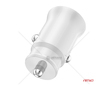Nabíječka do auta USB-A + USB-C 20W 12/24V AMiO-03877