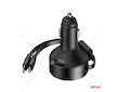 Nabíječka do auta výsuvná C kabel + lightning kabel + USB C port 12/24V 60W AMiO-04370
