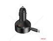Nabíječka do auta výsuvná C kabel + USB C port 12/24V 60W AMiO-04368