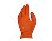 Nitrilové rukavice Solid Grip 3D, pevné, odolné chemikáliím, 50 ks, oranžové, velikost L - GEKO