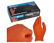 Nitrilové rukavice Solid Grip 3D, pevné, odolné chemikáliím, 50 ks, oranžové, velikost XXL - GEKO