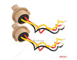 Objímka žárovky T20 LED 12V W21/5W WY21/5W W3x16q 7443 2ks AMiO-04834
