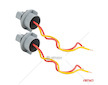 Objímka žárovky T20 LED 12V W21W WY21W W3x16d 7440 T20 2 ks AMiO-04833