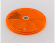 Odrazka kulatá s otvorem oranžová FI61/845