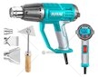 Pistole horkovzdušná s LCD displejem, 2000 W TOTAL