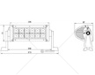 Pracovní LED světlo rampa 10-30V 12LED COMBO 273mm homologací