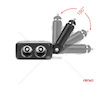 Prodlužovací zásuvka 2x USB-A 1x USB-C 12/24V 100W 180° AMiO-04357