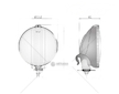 REFLEKTOR DROGOWY FI152 + PRZEWOD 0,15M WESEM HO3.17677.01