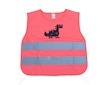 Reflexní vesta dětská růžová DINOSAUR AMiO-03989