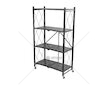 Regál Racks RAW4T, kovový, na kolečkách, 4 police, 1270 x 720 x 340 mm, 200 kg
