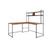 Rohový psací stůl - Hanah Home Study Desk L203 Walnut