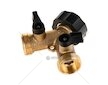 Rozdělovač na kohoutek 2-cestný, vnitřní závit 3/4", 2× vnější závit 3/4" s ventily - GEKO