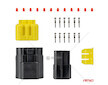 Sada elektrických konektorů vodotěsných 6 PIN 2,2 mm AMiO-04349