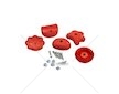 Sada lezecích kamenů, 5 ks, velké červené KAXL