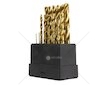 Sada titanových vrtáků na železo HSS 1-10mm 19 ks MAR-POL