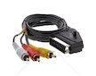 SAV 163-015 Kabel propojovací SCART s přepínačem-3xCinch/RCA konektor SENCOR