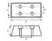 Silentblok - doraz 170x130x60x90mm 4 otvory