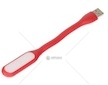 Silikonová LED lampička do USB 5V 1,2W, 6 LED, 170x18,5x9mm, červená