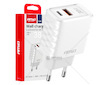 Síťová nabíječka Quick Charger GaN 38W USB-A + USB-C AMiO-04287
