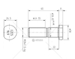 Šroub kolový MB M20*1,5*62 CSY AZME-0008