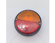 Světlo zadní dvoudílné kulaté levé s osvětlením SPZ  - kovové