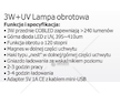 Svítilna pracovní 3W+UV OBROTOWA LED MAGNETI 7935030020