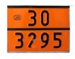 Tabulka nebezpečný náklad bez rámu  30/3295