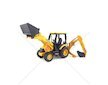 Traktor JCB MIDI CX s předním nakladačem a zadním bagrem 02427 BRUDER