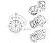 Uchyt, nastaveni-regulace dosahu svetlometu HELLA 8HG 183 586-001