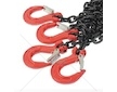 Vázací řetěz s okem a hákem do 2,36t, dl=2m, 6mm tloušťka řetězu zkracovací háky 3c