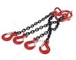 Vázací řetěz s okem a hákem do 2,36t, dl=3m, 6mm tloušťka řetězu 4c