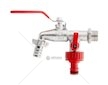 Ventil zahradní, vstup 1/2", výstup 2×3/4" + konektor pro rychlospojku a hadičník 1/2" - GEKO