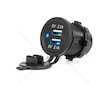 Vodotěsná nabíječka s modrým LED indikátorem 4.2A 2xUSB 12/24V AMiO-04217