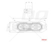 Výstražné osvětlení oranžové 4x3W LED R65 R10 12 / 24V IP6K9K AMIO-03929