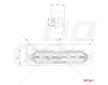 Výstražné osvětlení oranžové 6x3W LED R65 R10 12/24V IP6K9K AMIO-03930