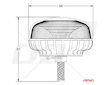 Výstražný maják W21sb na jednu skrutku R65 R10 18LED 12/24V IP56