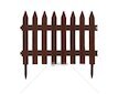 Zahradní plastový plot 3,5m, výška 520 mm GARDEN CLASSIC (Barva: Hnědá)