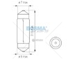 Žárovka 24V 3W SV7 8X31 BOSMA 0751