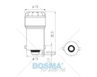 Žárovka LED 12V BA15S 8XLED bílá sada 2 kusů BOSMA 2120/Z