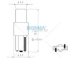 žárovka LED 24V T05 1XLED CZERW.KPL.4SZT BOSMA 7613/LED
