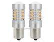 Żarówki LED CANBUS 3030 24SMD 1156 BAU15S PY21W Amber 12V/24V