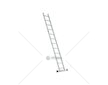 Žebřík hliníkový 1x12 PRO, 1-dílný Profi DRABEST