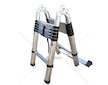 Žebřík hliníkový 2x6 teleskopický dvoustranný 3,8m