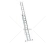 Žebřík hliníkový 3x11 PRO, 3-dílný DRABEST