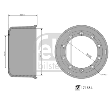 Brzdový buben FEBI BILSTEIN 171654