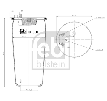 Mech, pneumaticke odpruzeni FEBI BILSTEIN 101301