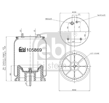 Mech, pneumaticke odpruzeni FEBI BILSTEIN 105869
