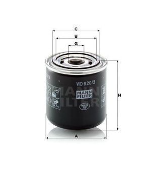 Hydraulický filtr, automatická převodovka MANN-FILTER WD 920/3